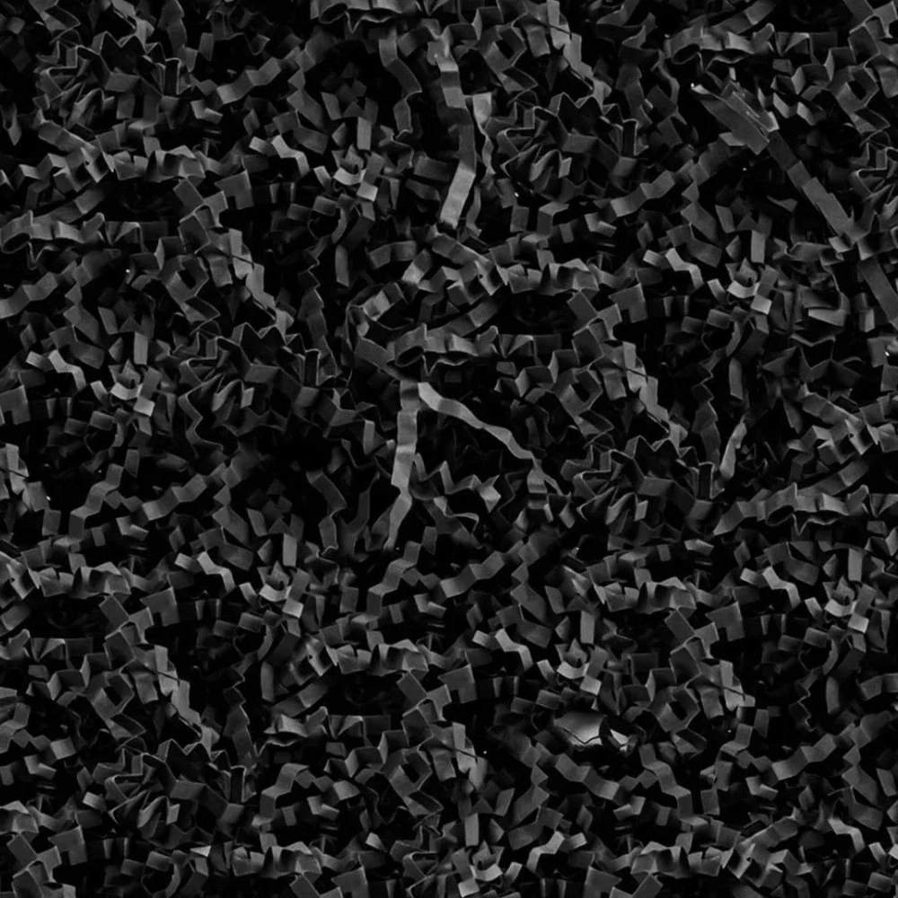 Sukh Black Crinkle Paper Filler 5oz Shredded Gift Confetti Stuffing